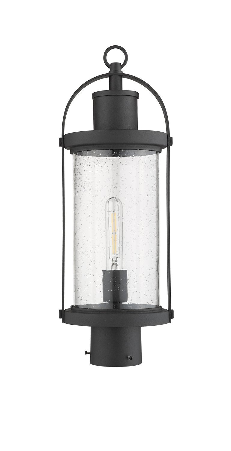 Z-LITE ROUNDHOUSE OUTDOOR POST MOUNT FIXTURE | 569PHM-BK - Post