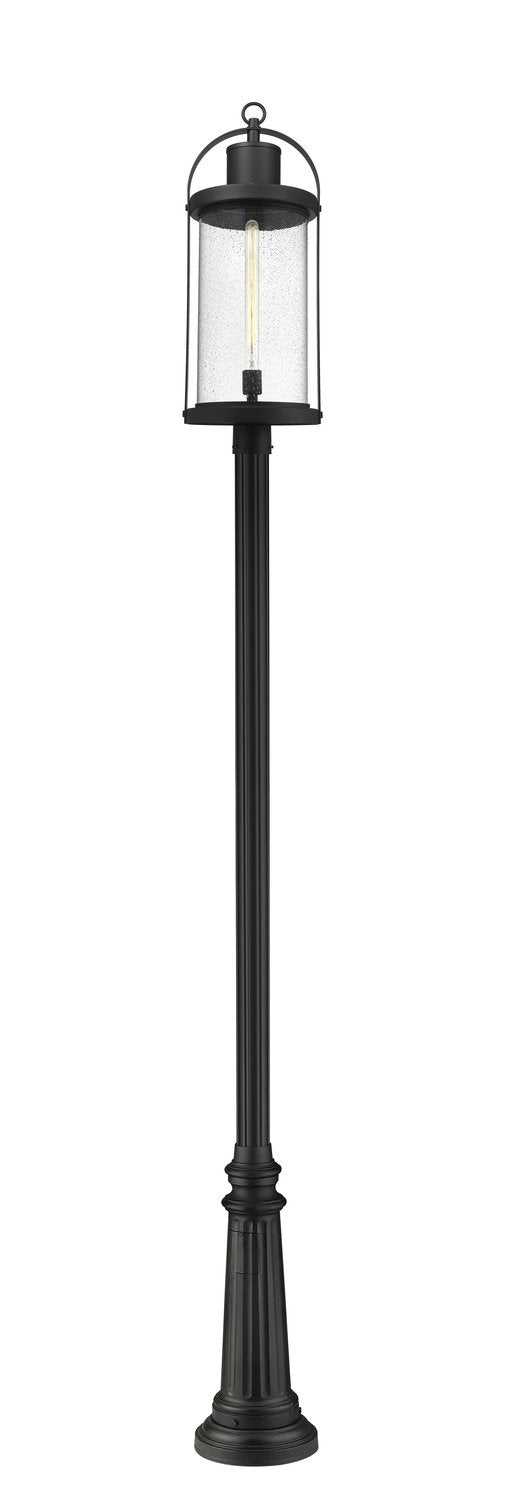 Z-LITE ROUNDHOUSE OUTDOOR POST MOUNTED FIXTURE | 569PHXL-511P-BK - Post