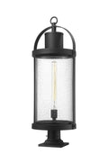 Z-LITE ROUNDHOUSE OUTDOOR PIER MOUNTED FIXTURE - 533PM | 569PHXL-533PM-BK