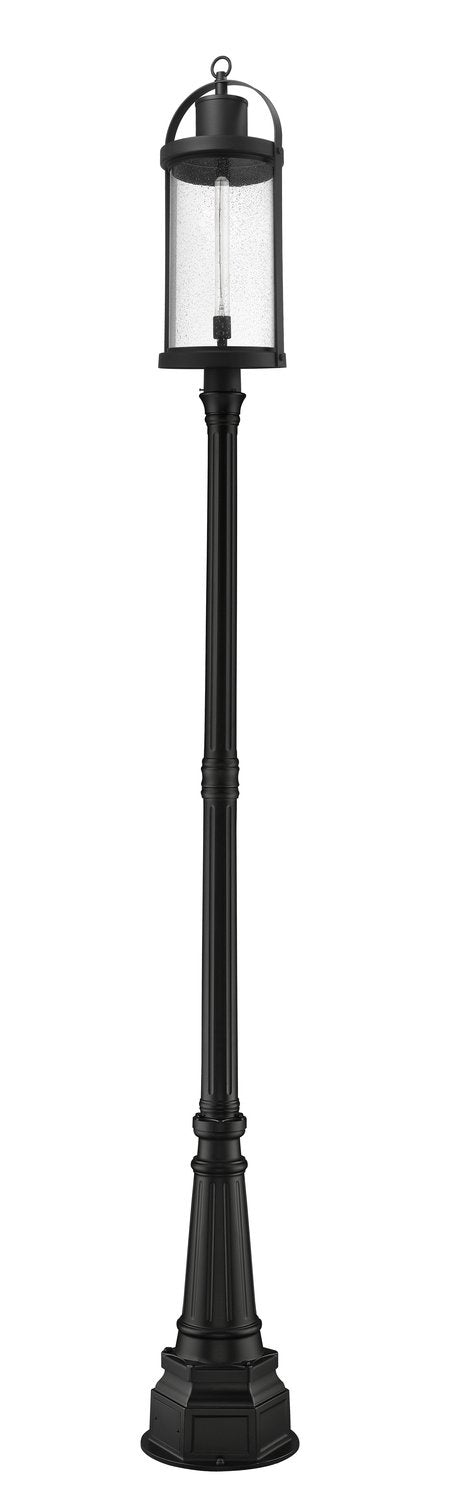 Z-LITE ROUNDHOUSE OUTDOOR POST MOUNTED FIXTURE | 569PHXL-564P-BK - Post