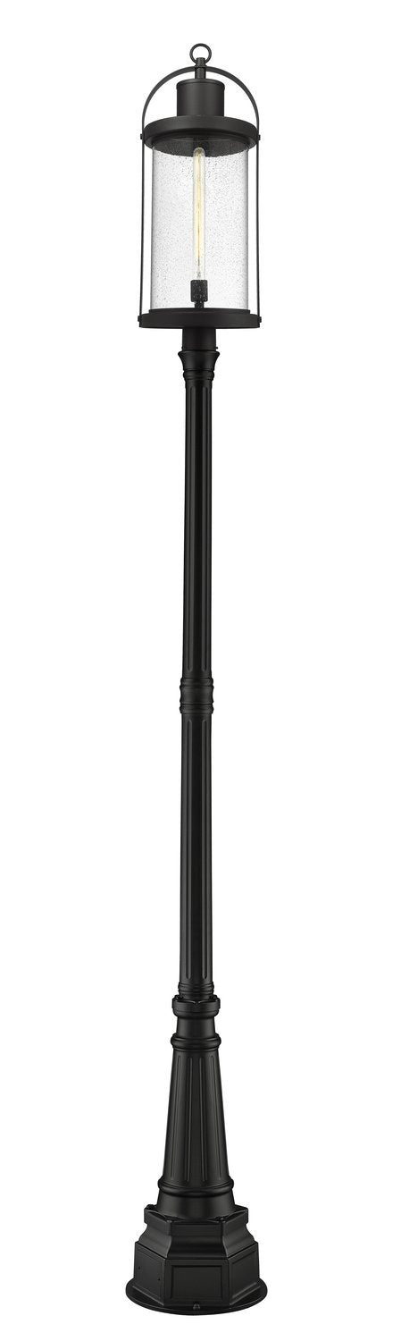 Z-LITE ROUNDHOUSE OUTDOOR POST MOUNTED FIXTURE | 569PHXL-564P-BK - Post