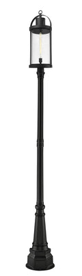 Z-LITE ROUNDHOUSE OUTDOOR POST MOUNTED FIXTURE | 569PHXL-564P-BK - Post