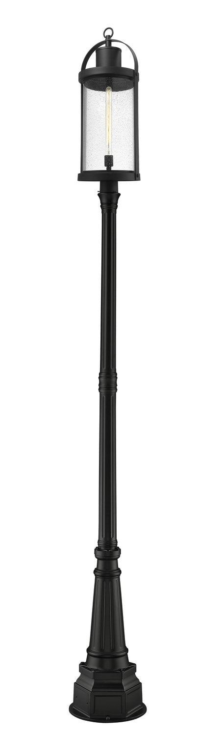 Z-LITE ROUNDHOUSE OUTDOOR POST MOUNTED FIXTURE | 569PHXL-564P-BK - Post