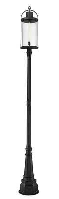 Z-LITE ROUNDHOUSE OUTDOOR POST MOUNTED FIXTURE | 569PHXL-564P-BK - Post