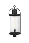 Z-LITE ROUNDHOUSE OUTDOOR POST MOUNT FIXTURE | 569PHXL-BK - Post