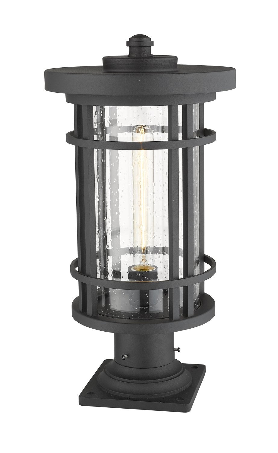 Z-LITE JORDAN OUTDOOR PIER MOUNTED FIXTURE | 570PHB-533PM-BK - Post