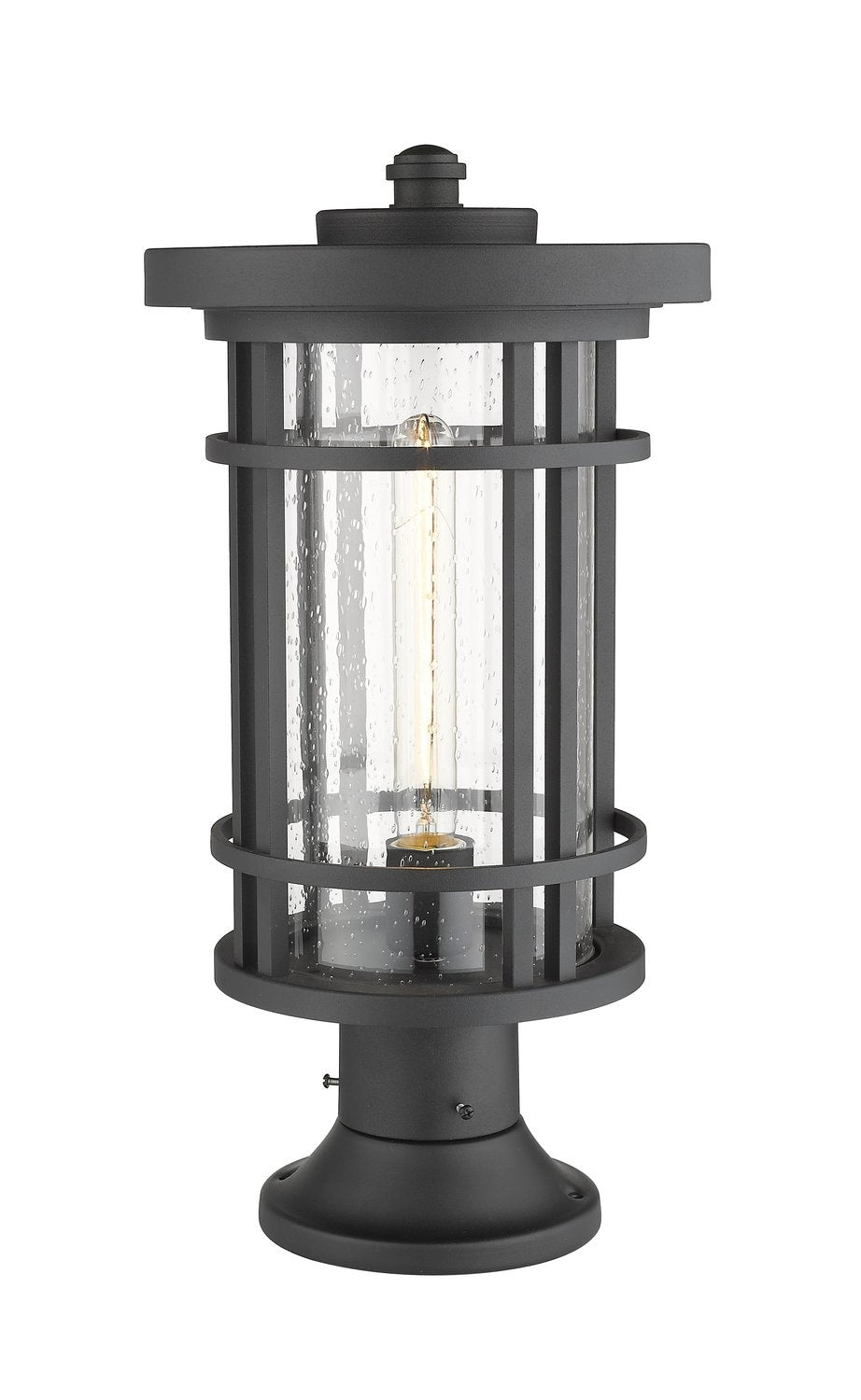 Z-LITE JORDAN OUTDOOR PIER MOUNTED FIXTURE | 570PHB-553PM-BK - Post