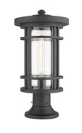 Z-LITE JORDAN OUTDOOR PIER MOUNTED FIXTURE | 570PHB-553PM-BK - Post