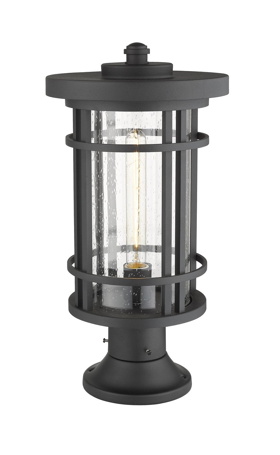 Z-LITE JORDAN OUTDOOR PIER MOUNTED FIXTURE | 570PHB-553PM-BK - Post