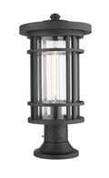 Z-LITE JORDAN OUTDOOR PIER MOUNTED FIXTURE | 570PHB-553PM-BK - Post
