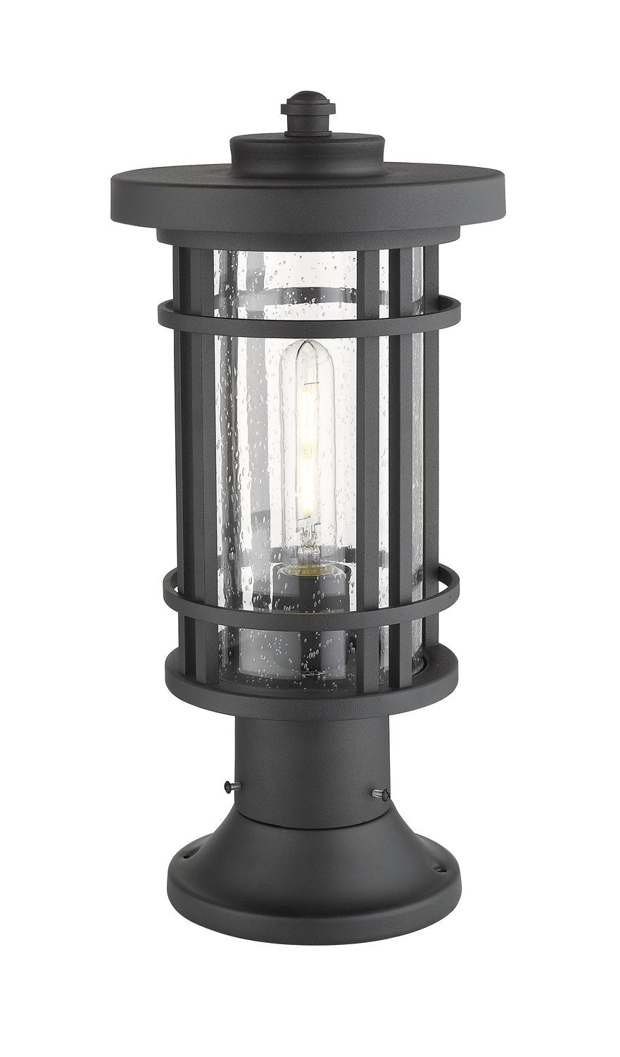 Z-LITE JORDAN OUTDOOR PIER MOUNTED FIXTURE | 570PHM-553PM-BK - Post