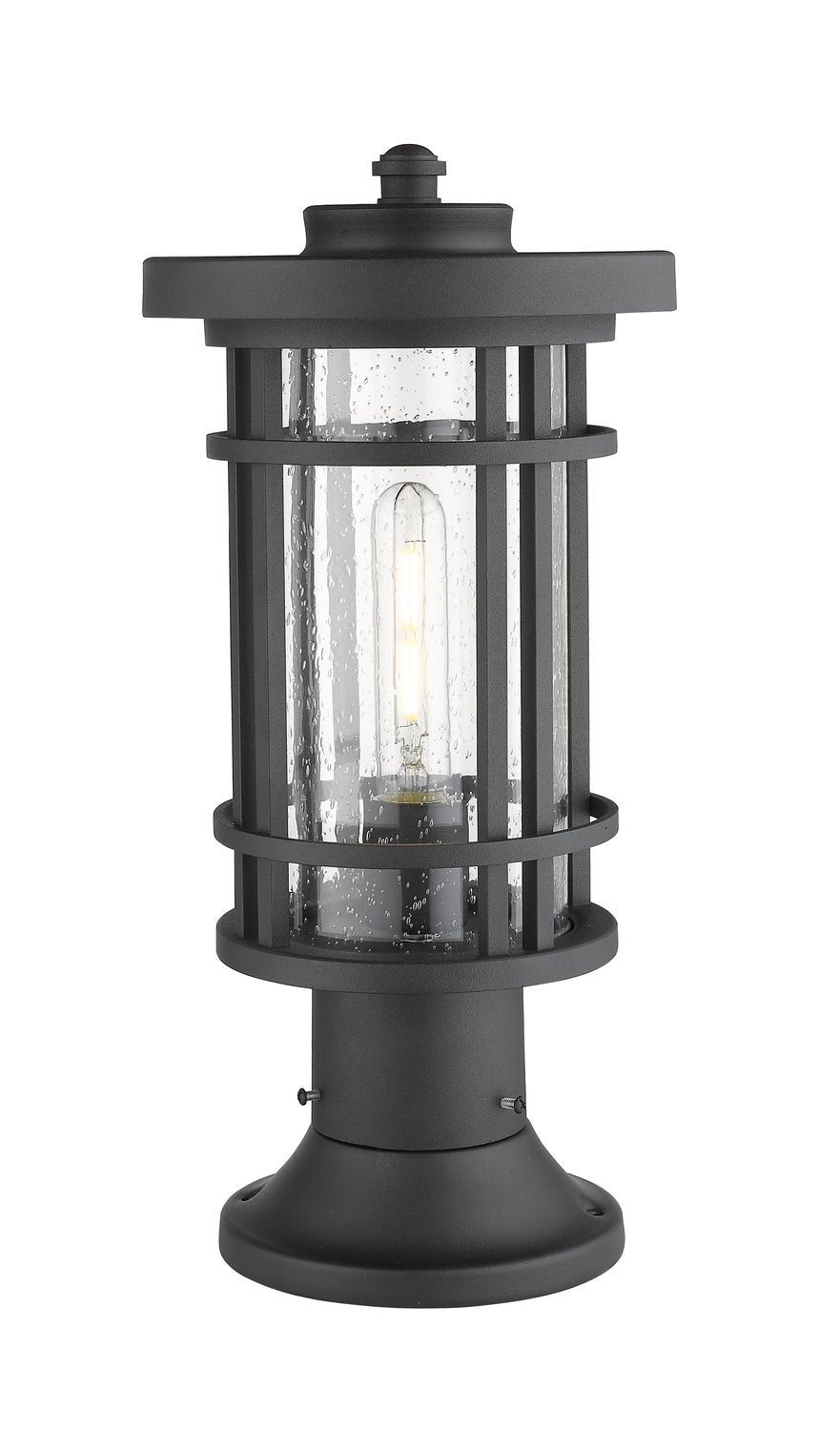 Z-LITE JORDAN OUTDOOR PIER MOUNTED FIXTURE | 570PHM-553PM-BK - Post