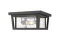 Z-LITE, SEOUL OUTDOOR FLUSH MOUNT, OUTDOOR CEILING LIGHT
