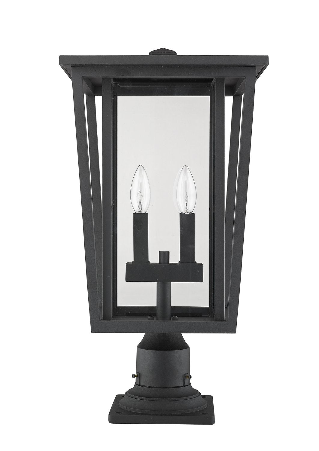 Z-LITE SEOUL OUTDOOR PIER MOUNTED FIXTURE | 571PHBR-533PM-BK - Post