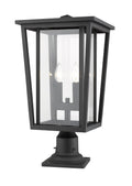Z-LITE SEOUL OUTDOOR PIER MOUNTED FIXTURE | 571PHBR-533PM-BK