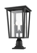 Z-LITE SEOUL OUTDOOR PIER MOUNTED FIXTURE | 571PHBR-533PM-BK - Post