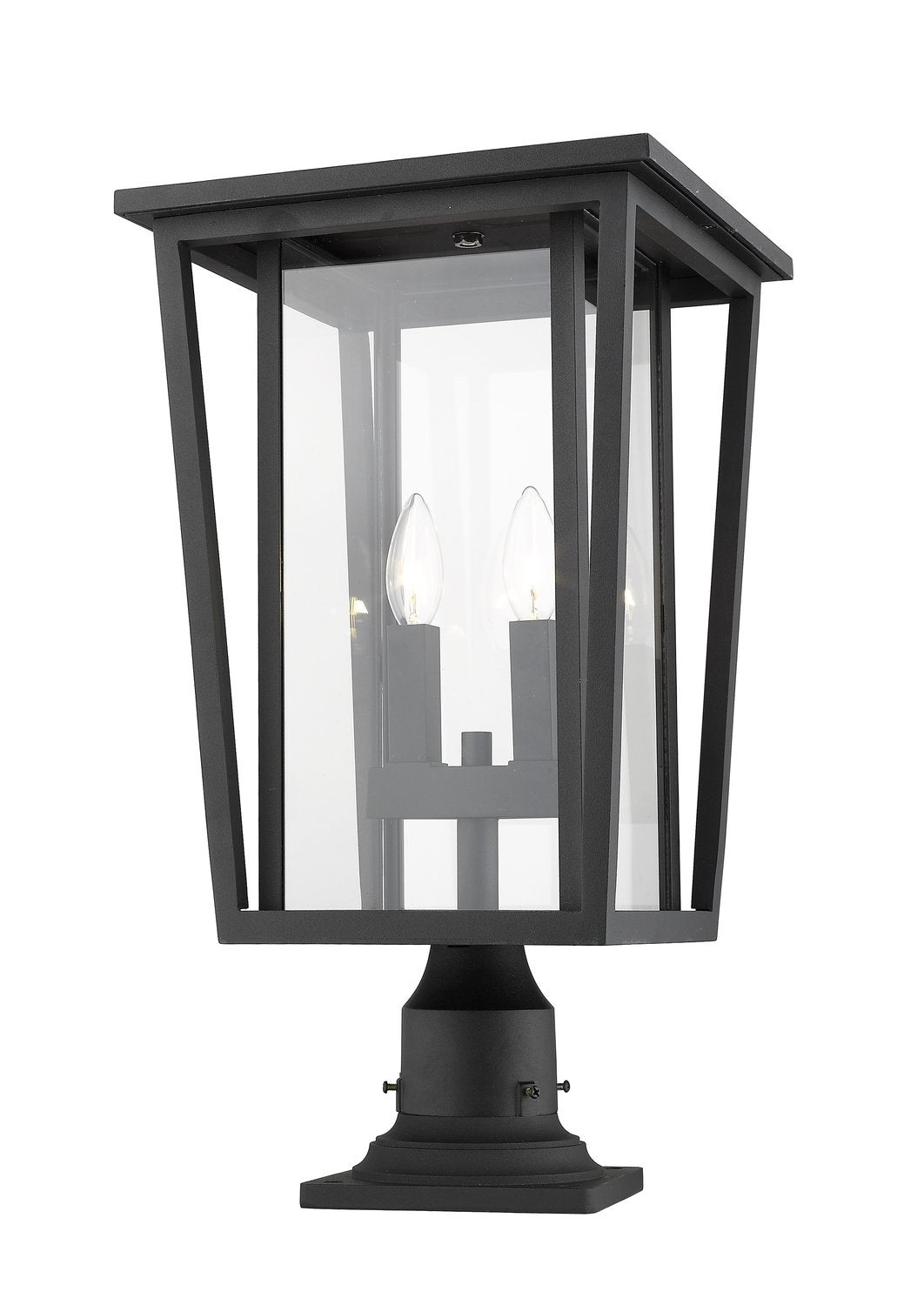 Z-LITE SEOUL OUTDOOR PIER MOUNTED FIXTURE | 571PHBR-533PM-BK - Post