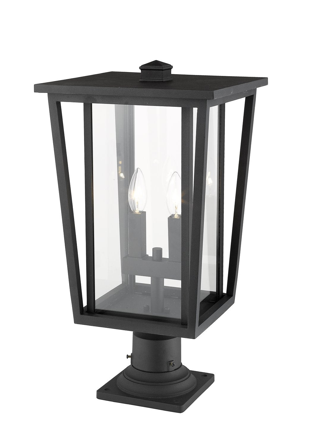 Z-LITE SEOUL OUTDOOR PIER MOUNTED FIXTURE | 571PHBR-533PM-BK