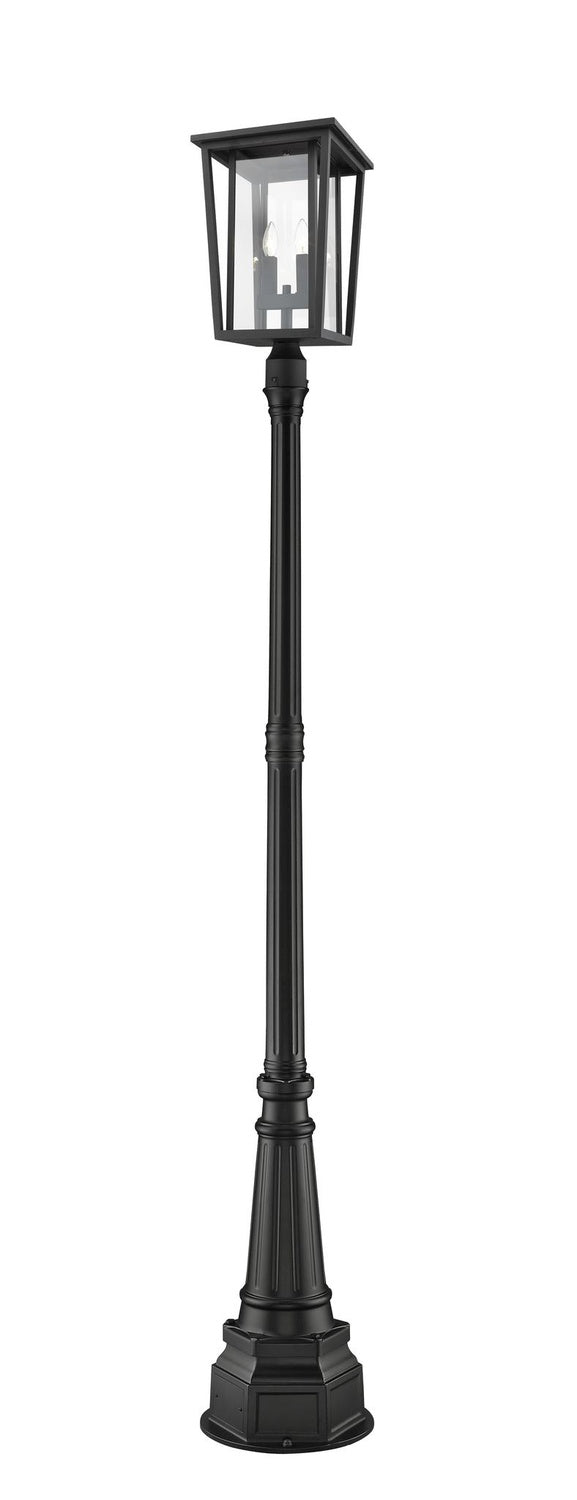 Z-LITE SEOUL OUTDOOR POST MOUNTED FIXTURE | 571PHBR-564P-BK - Post