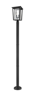 Z-LITE SEOUL OUTDOOR POST MOUNTED FIXTURE | 571PHBR-567P-BK - Post