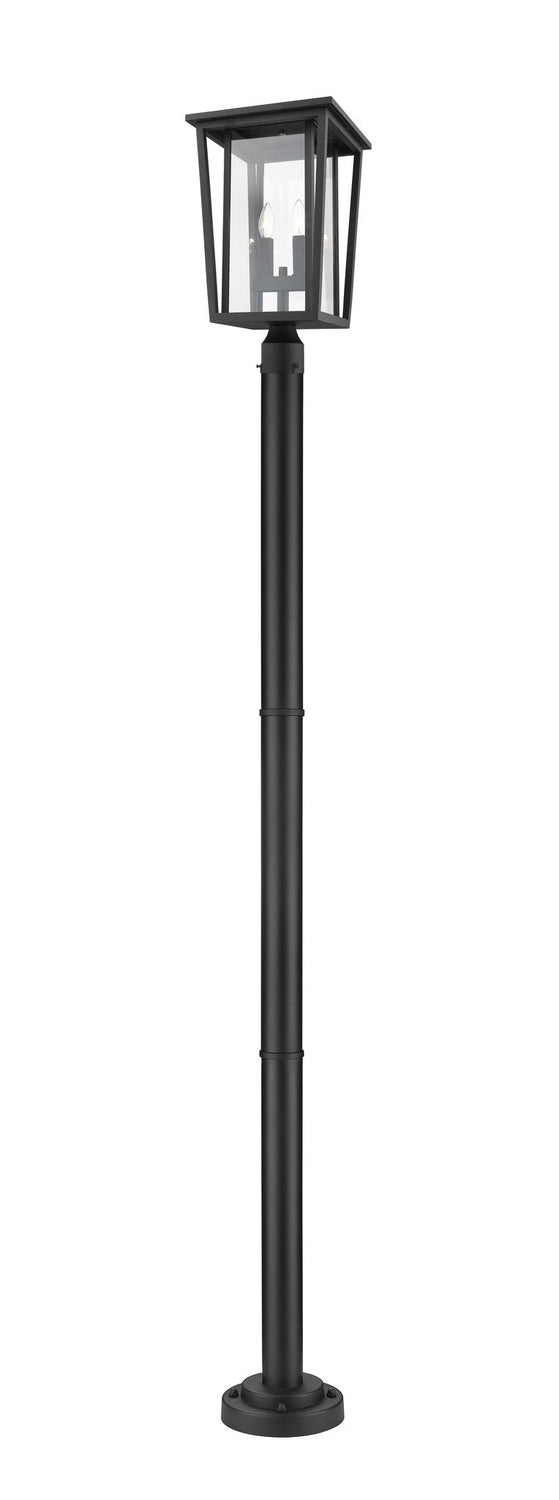 Z-LITE SEOUL OUTDOOR POST MOUNTED FIXTURE | 571PHBR-567P-BK - Post