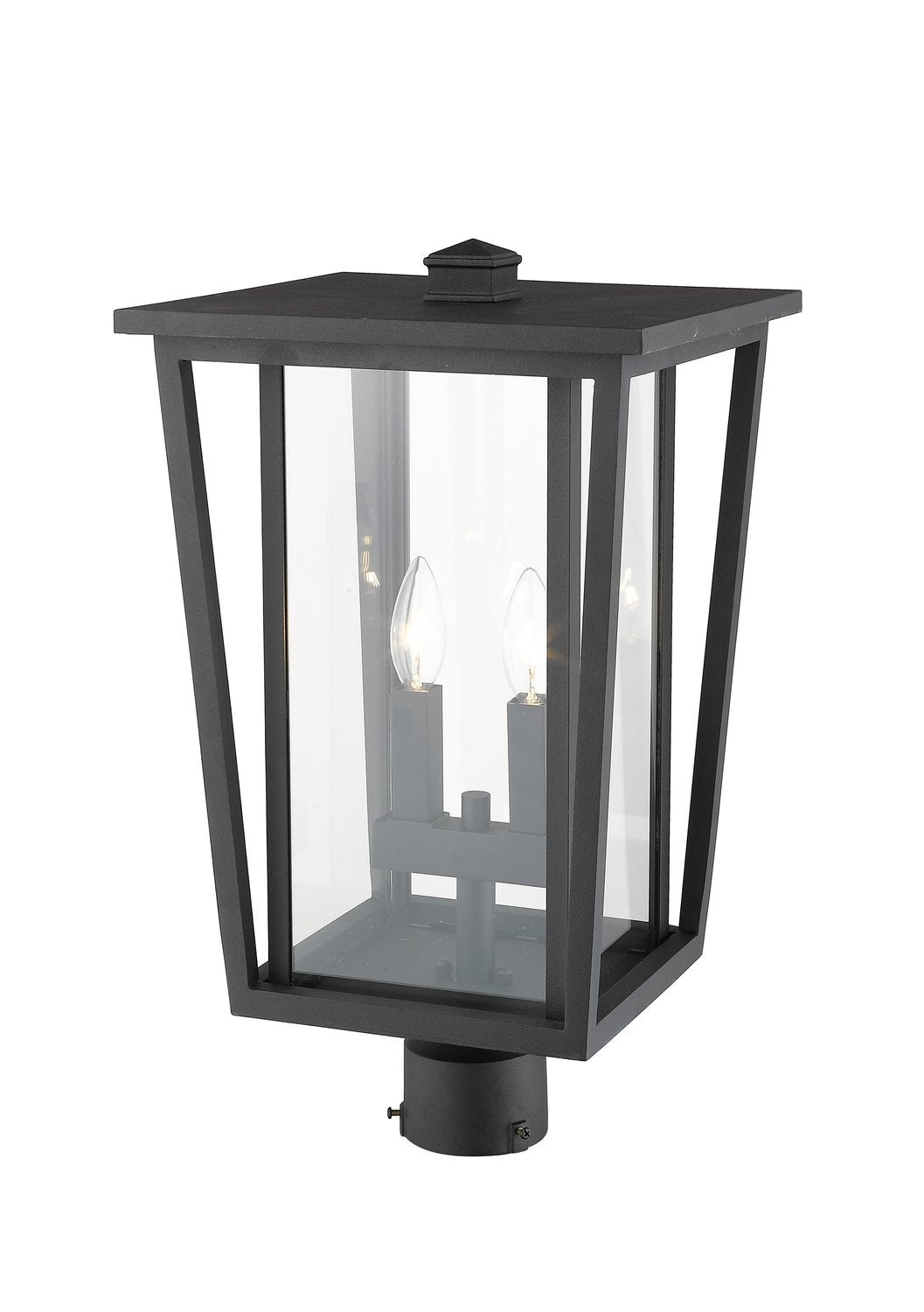 Z-LITE SEOUL OUTDOOR POST MOUNT FIXTURE | 571PHBR-BK - Post