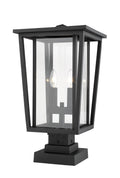 Z-LITE SEOUL OUTDOOR PIER MOUNTED FIXTURE | 571PHBS-SQPM-BK - Post