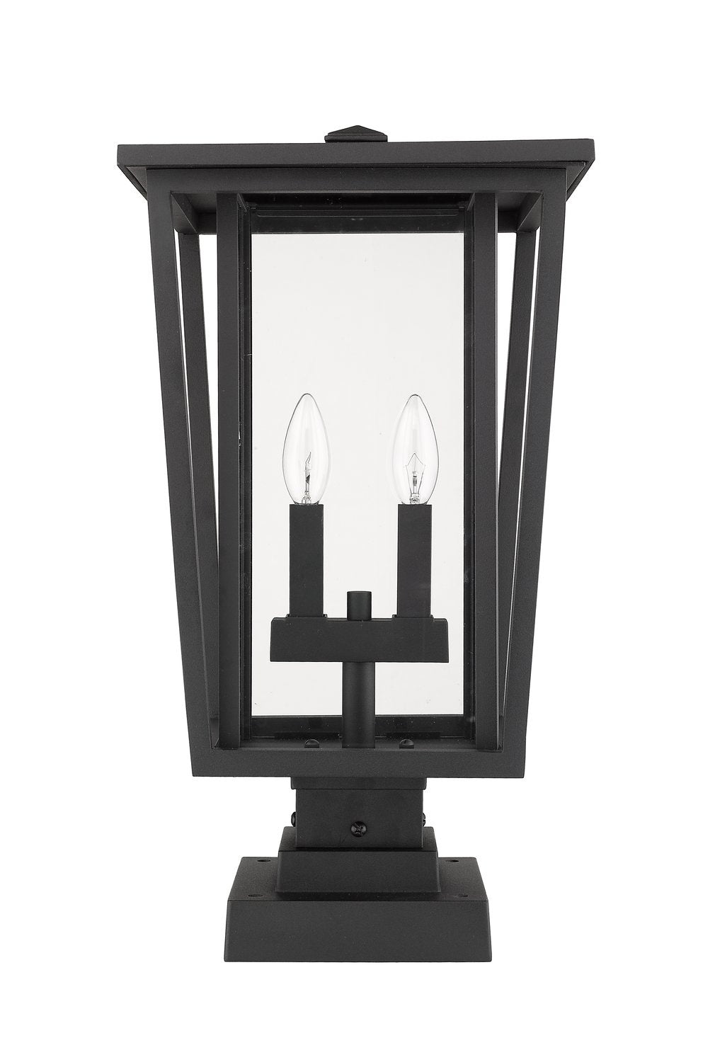 Z-LITE SEOUL OUTDOOR PIER MOUNTED FIXTURE | 571PHBS-SQPM-BK - Post
