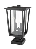 Z-LITE SEOUL OUTDOOR PIER MOUNTED FIXTURE | 571PHBS-SQPM-BK - Post