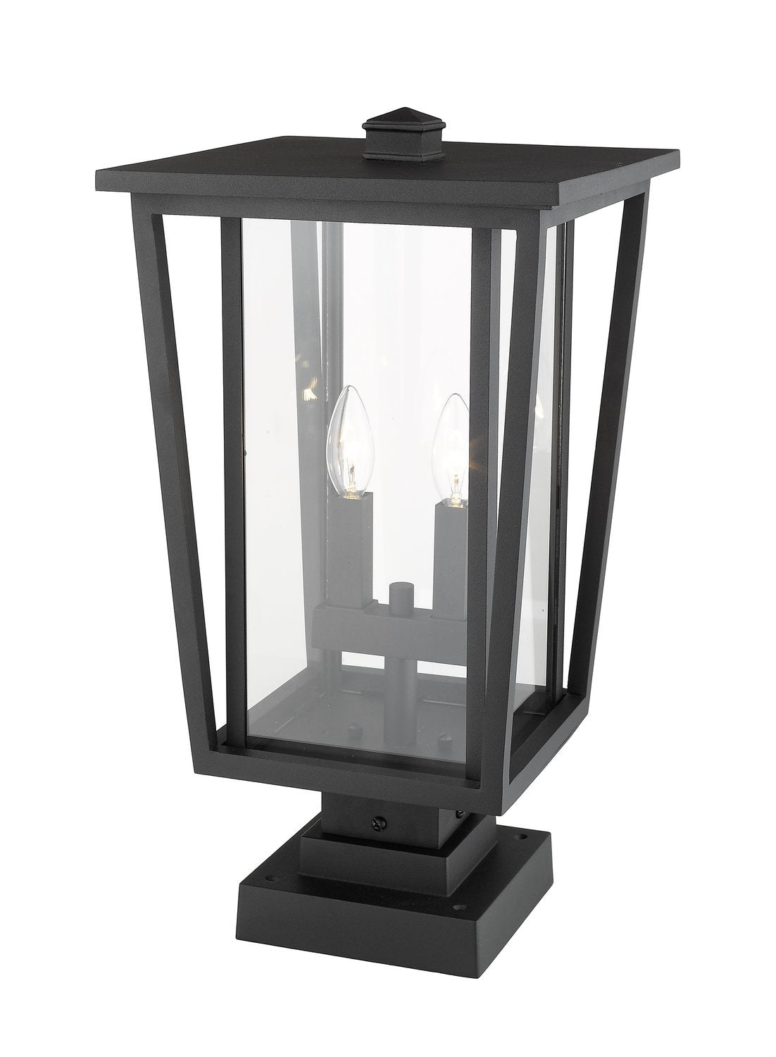 Z-LITE SEOUL OUTDOOR PIER MOUNTED FIXTURE | 571PHBS-SQPM-BK - Post