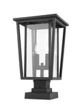 Z-LITE SEOUL OUTDOOR PIER MOUNTED FIXTURE | 571PHBS-SQPM-BK