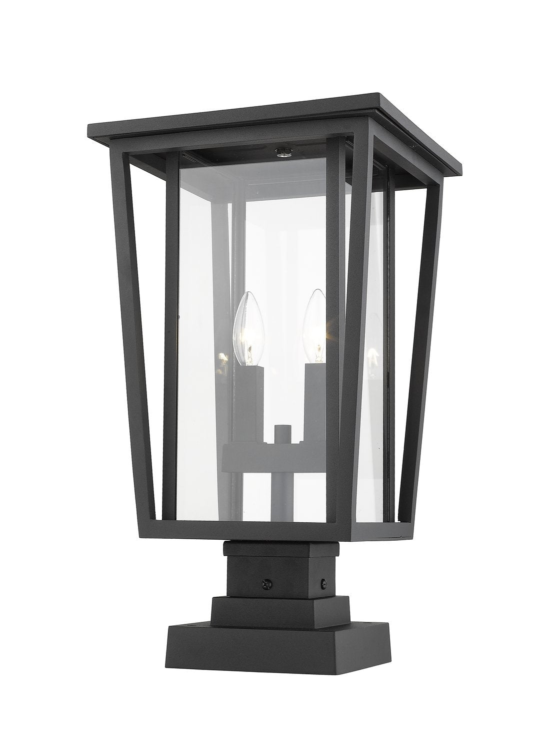 Z-LITE SEOUL OUTDOOR PIER MOUNTED FIXTURE | 571PHBS-SQPM-BK