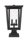 Z-LITE SEOUL OUTDOOR PIER MOUNTED FIXTURE | 571PHBS-SQPM-BK