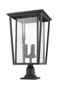 Z-LITE SEOUL OUTDOOR PIER MOUNTED FIXTURE | 571PHXLR-533PM-BK - Post