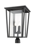 Z-LITE SEOUL OUTDOOR POST MOUNT FIXTURE | 571PHXLR-BK - Post