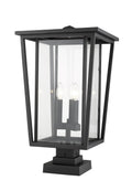 Z-LITE SEOUL OUTDOOR PIER MOUNTED FIXTURE | 571PHXLS-SQPM-BK - Post