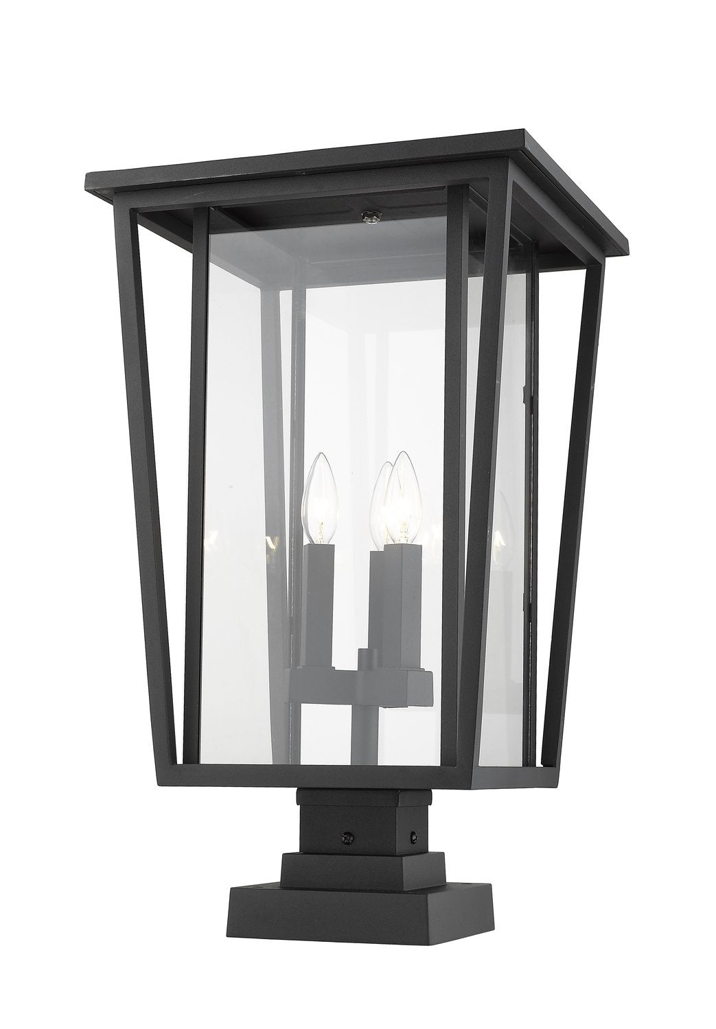 Z-LITE SEOUL OUTDOOR PIER MOUNTED FIXTURE | 571PHXLS-SQPM-BK - Post