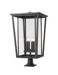 Z-LITE SEOUL OUTDOOR PIER MOUNTED FIXTURE | 571PHXXLR-533PM-BK