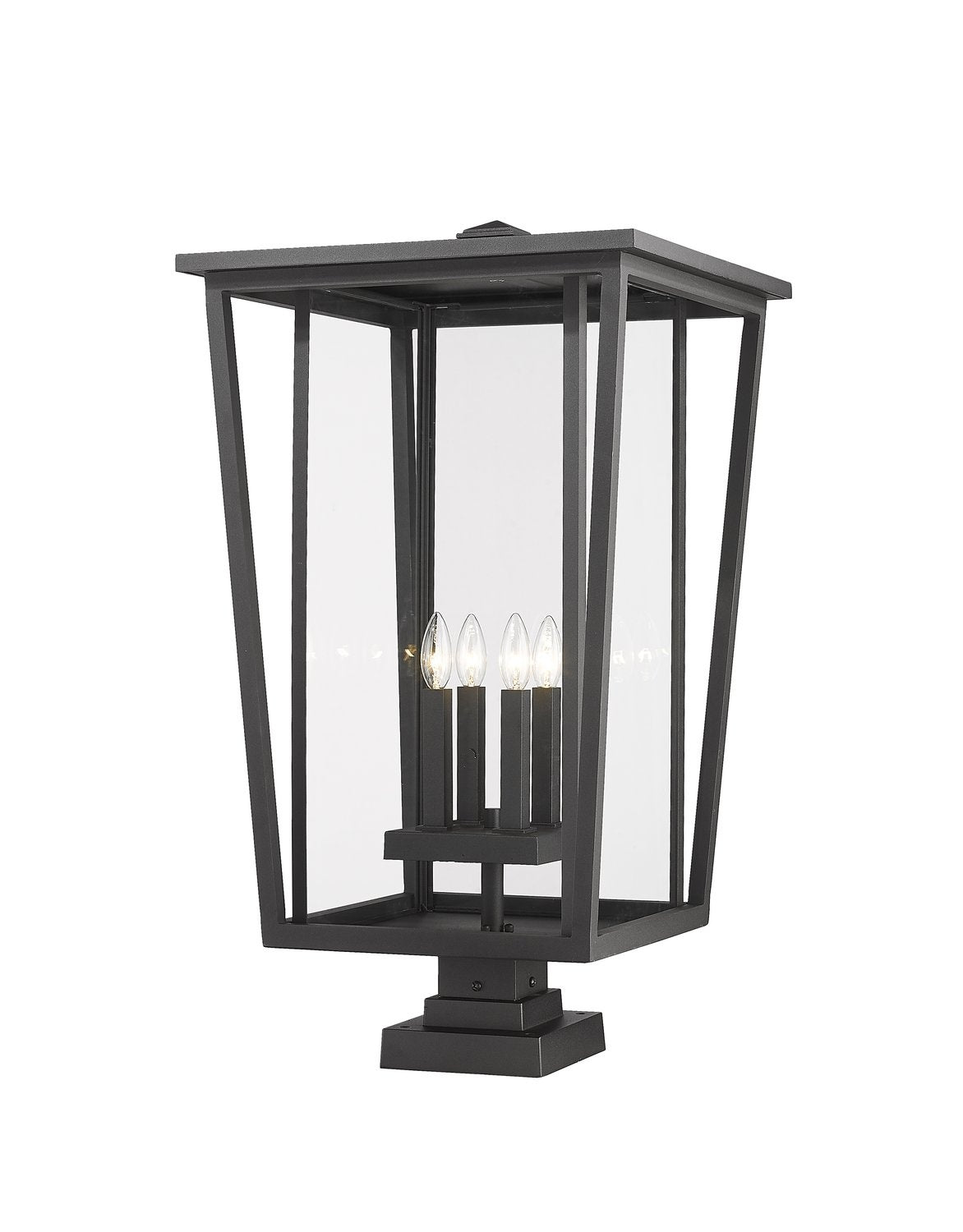 Z-LITE SEOUL OUTDOOR PIER MOUNTED FIXTURE | 571PHXXLS-SQPM-BK