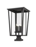 Z-LITE SEOUL OUTDOOR PIER MOUNTED FIXTURE | 571PHXXLS-SQPM-BK