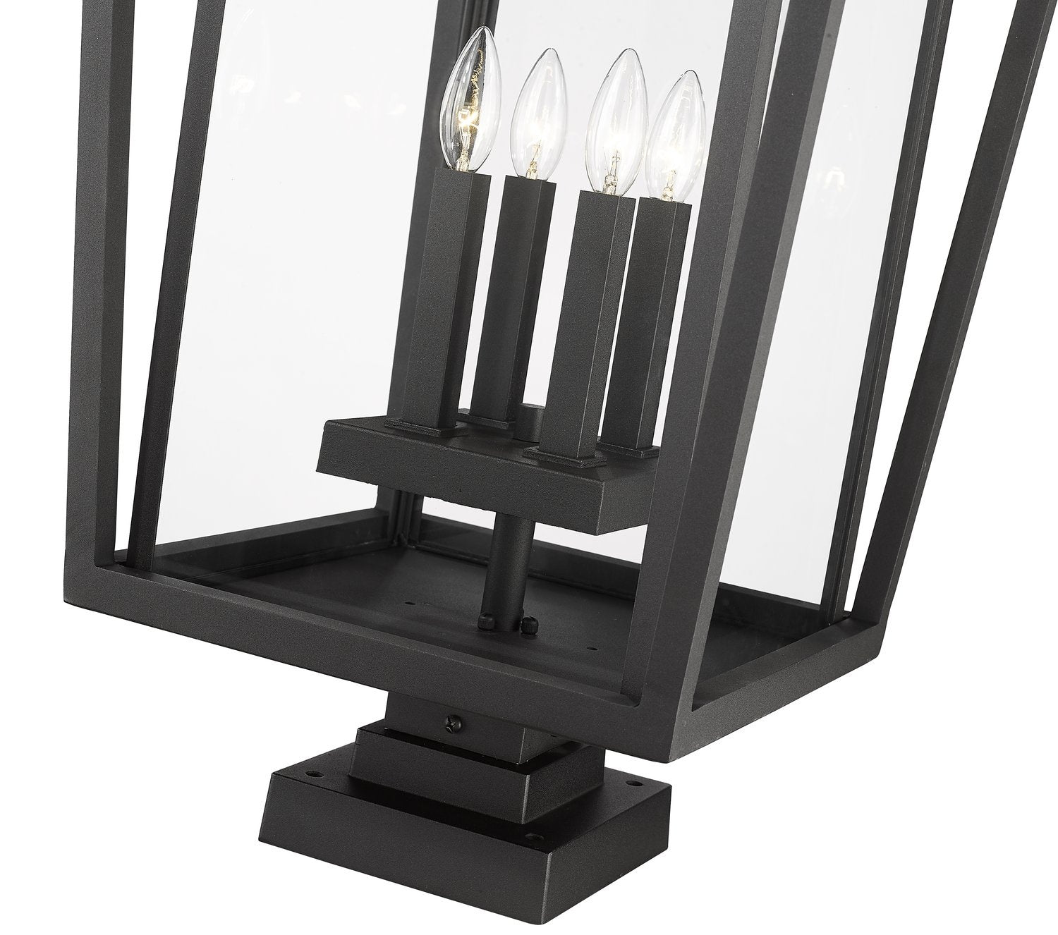 Z-LITE SEOUL OUTDOOR PIER MOUNTED FIXTURE | 571PHXXLS-SQPM-BK - Post