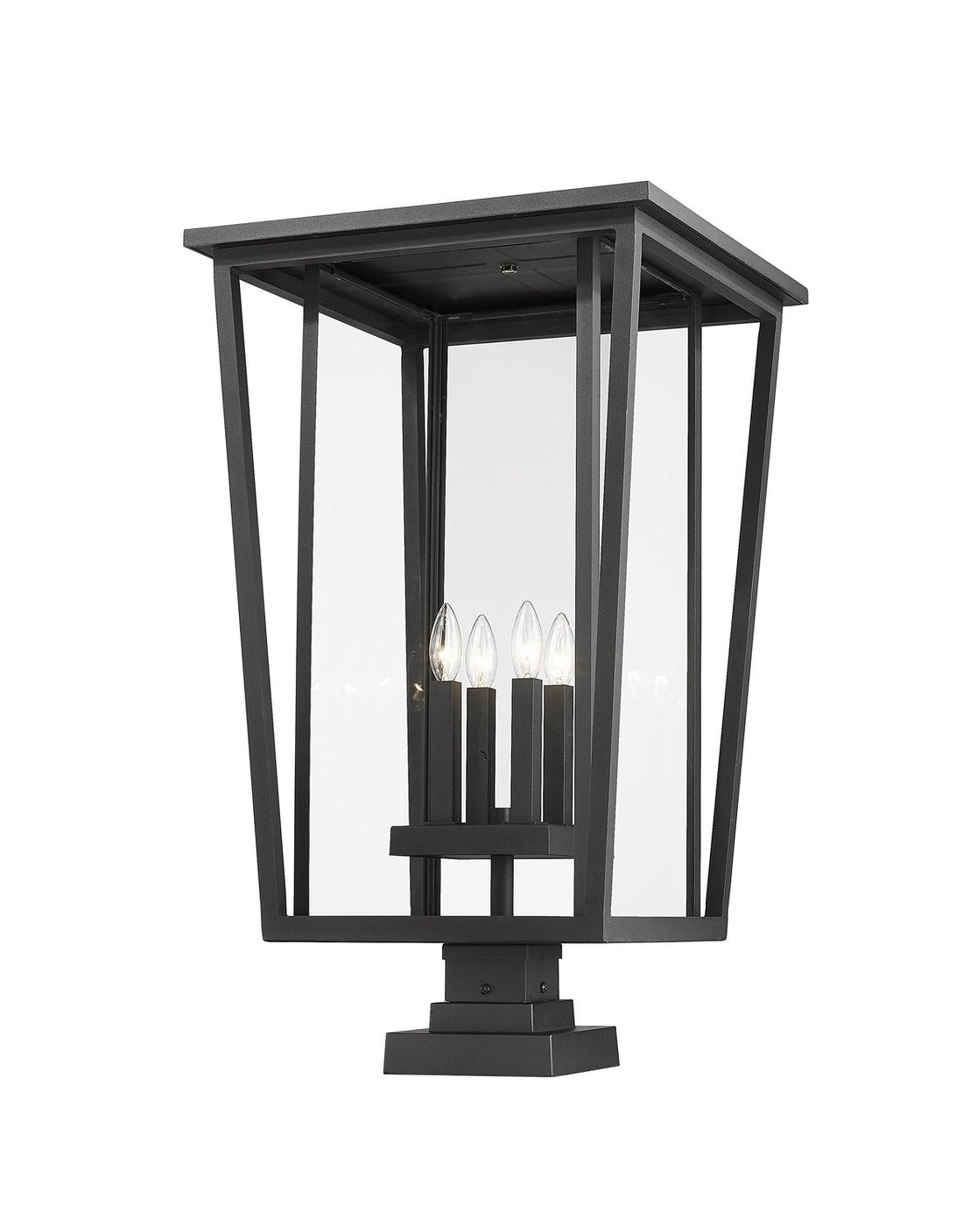 Z-LITE SEOUL OUTDOOR PIER MOUNTED FIXTURE | 571PHXXLS-SQPM-BK - Post