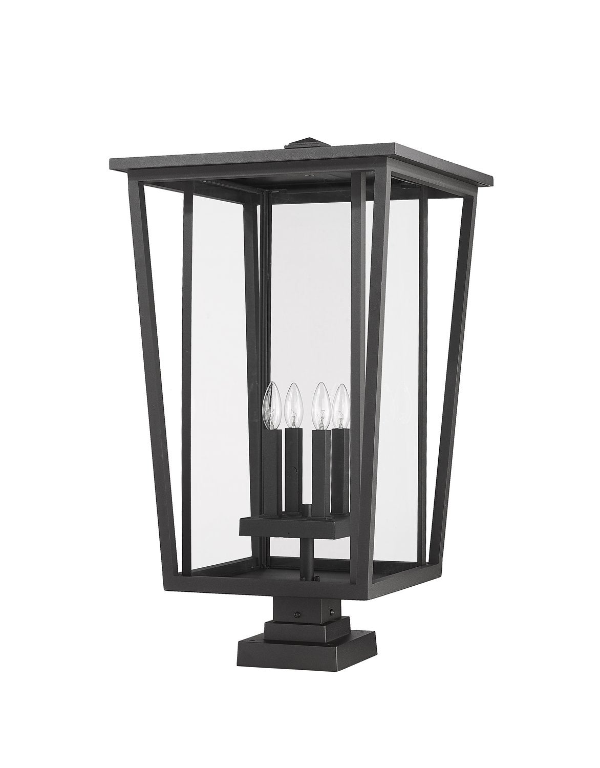 Z-LITE SEOUL OUTDOOR PIER MOUNTED FIXTURE | 571PHXXLS-SQPM-BK