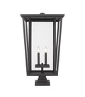 Z-LITE SEOUL OUTDOOR PIER MOUNTED FIXTURE | 571PHXXLS-SQPM-BK