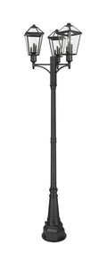 Z-LITE TALBOT OUTDOOR POST MOUNTED FIXTURE | 579PHBR-3-564P-BK - Post