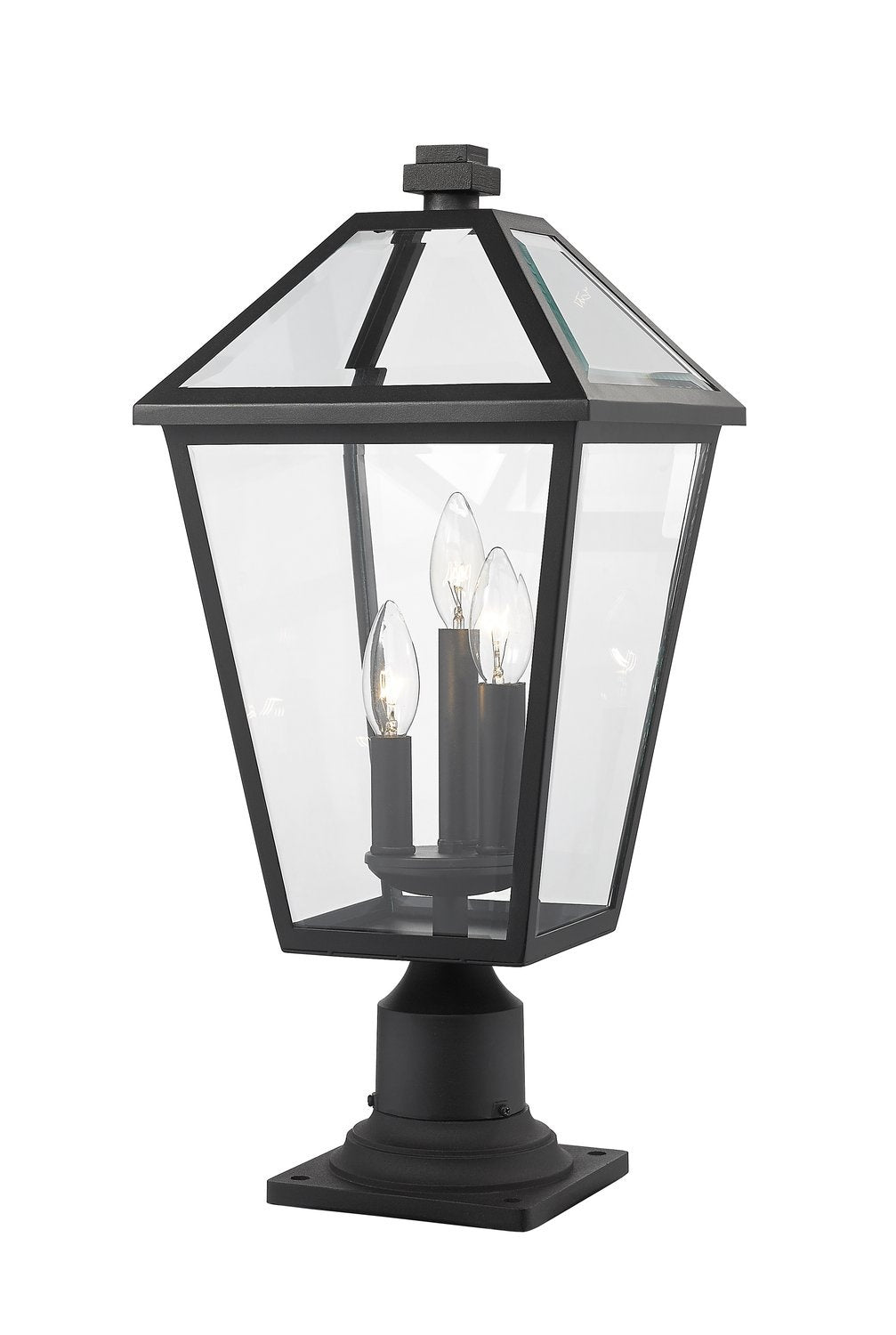 Z-LITE TALBOT OUTDOOR PIER MOUNTED FIXTURE | 579PHBR-533PM-BK - Post
