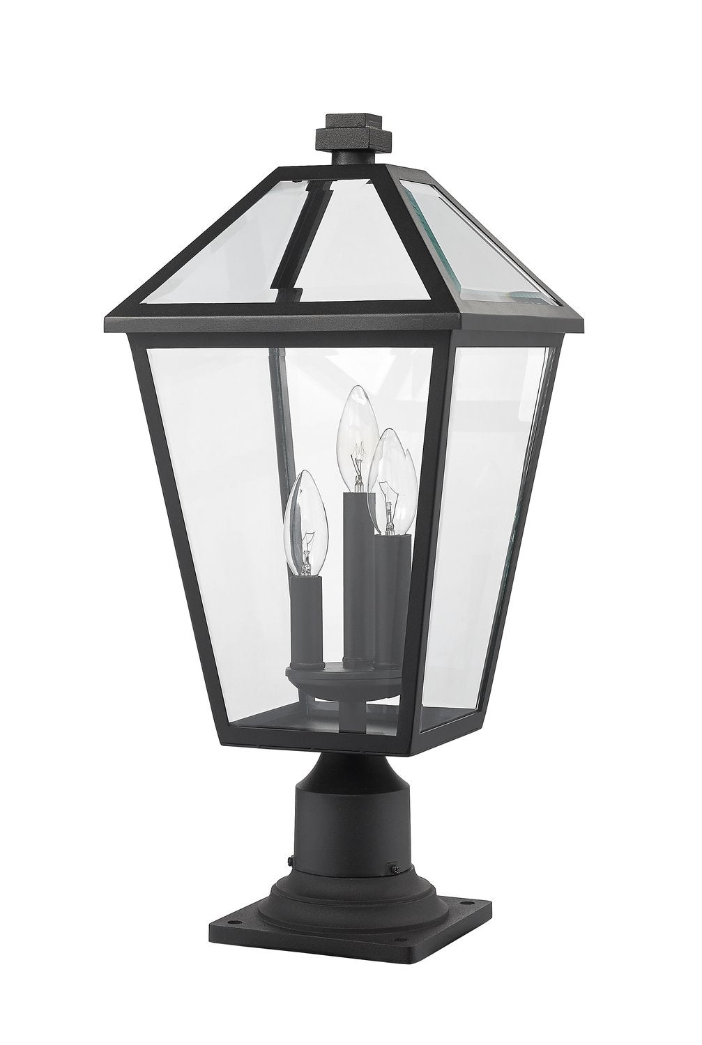 Z-LITE TALBOT OUTDOOR PIER MOUNTED FIXTURE | 579PHBR-533PM-BK - Post