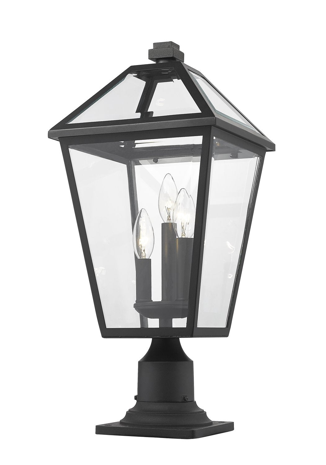 Z-LITE TALBOT OUTDOOR PIER MOUNTED FIXTURE | 579PHBR-533PM-BK - Post
