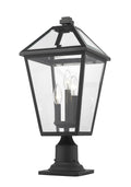 Z-LITE TALBOT OUTDOOR PIER MOUNTED FIXTURE | 579PHBR-533PM-BK - Post