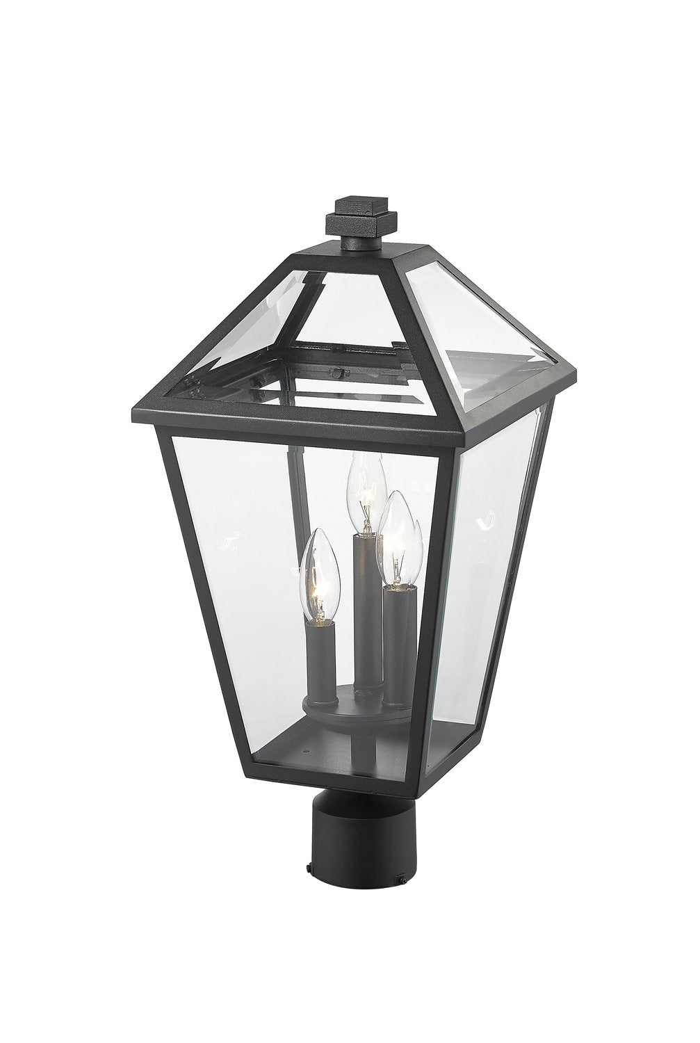 Z-LITE TALBOT OUTDOOR POST MOUNT FIXTURE | 579PHBR-BK - Post